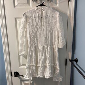 Chic Asymmetrical White Dress